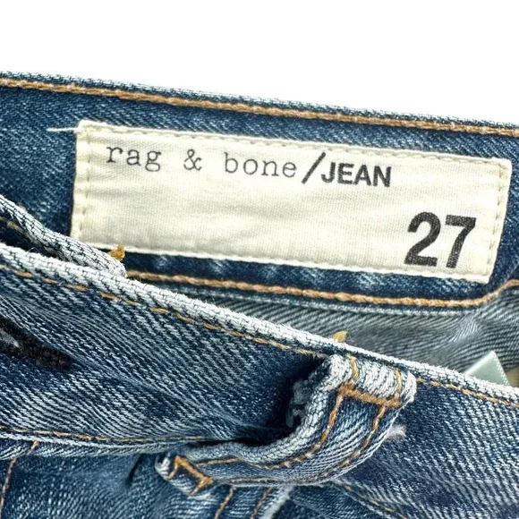 Rag and Bone Dive Skirt in Willow‎ Eyelet Blue Denim Size 27 - Picture 9 of 10